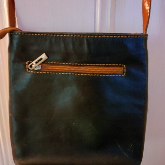 Vera Pelle Crossbody Bag Made in Italy Leather Zipper Front Nice - Picture 4 of 12
